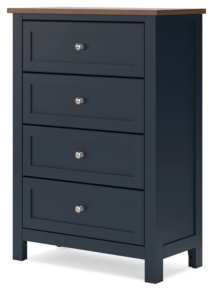 Landocken - Four Drawer Chest - Brown / Blue - Image 4