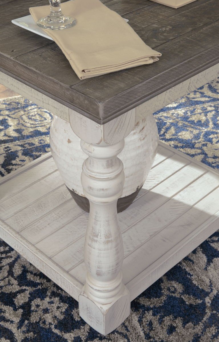Havalance - Rectangular End Table - Gray / White - Image 2