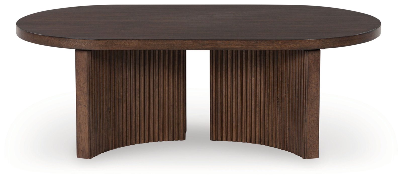 Korestone - Oval Cocktail Table - Dark Brown - Image 2
