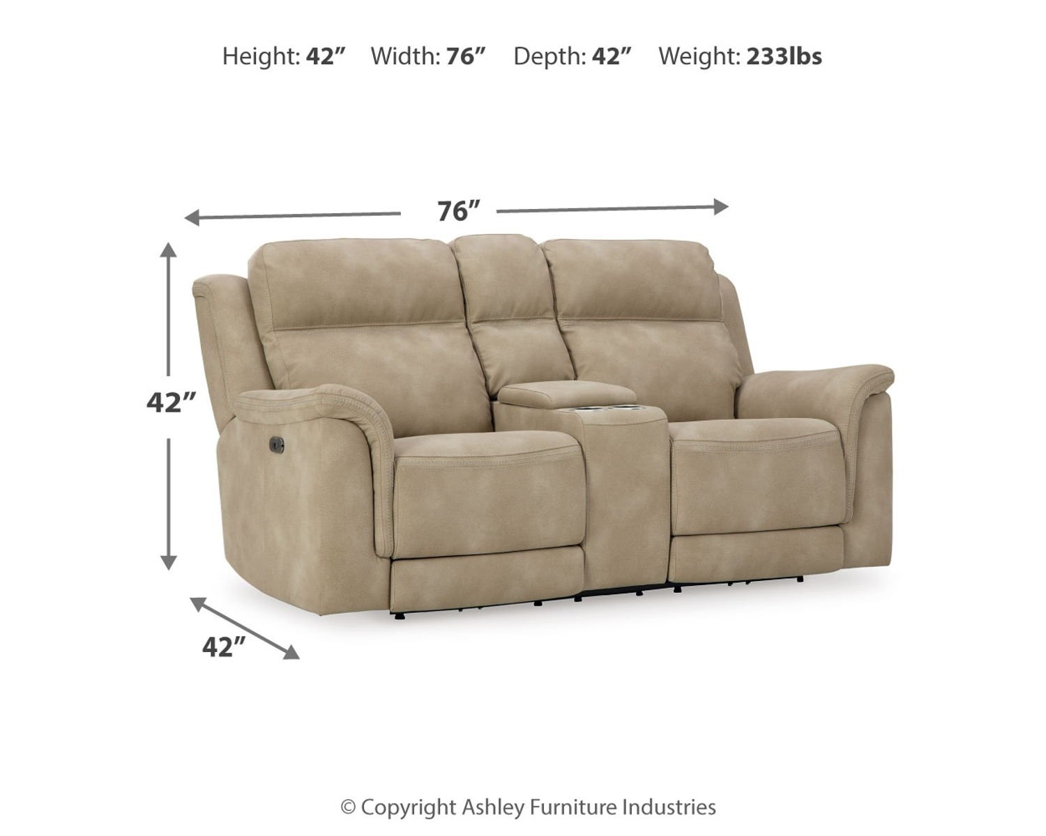 Next-Gen Durapella - Reclining Power Loveseat With Console - Image 6