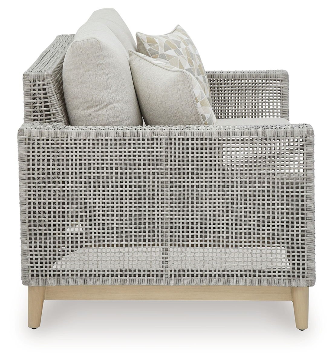 Seton Creek - Loveseat With Cushion - Gray - Image 4