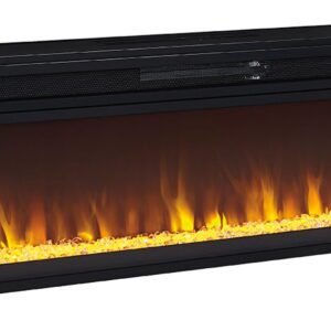 Entertainment Accessories - Wide Fireplace Insert - Black