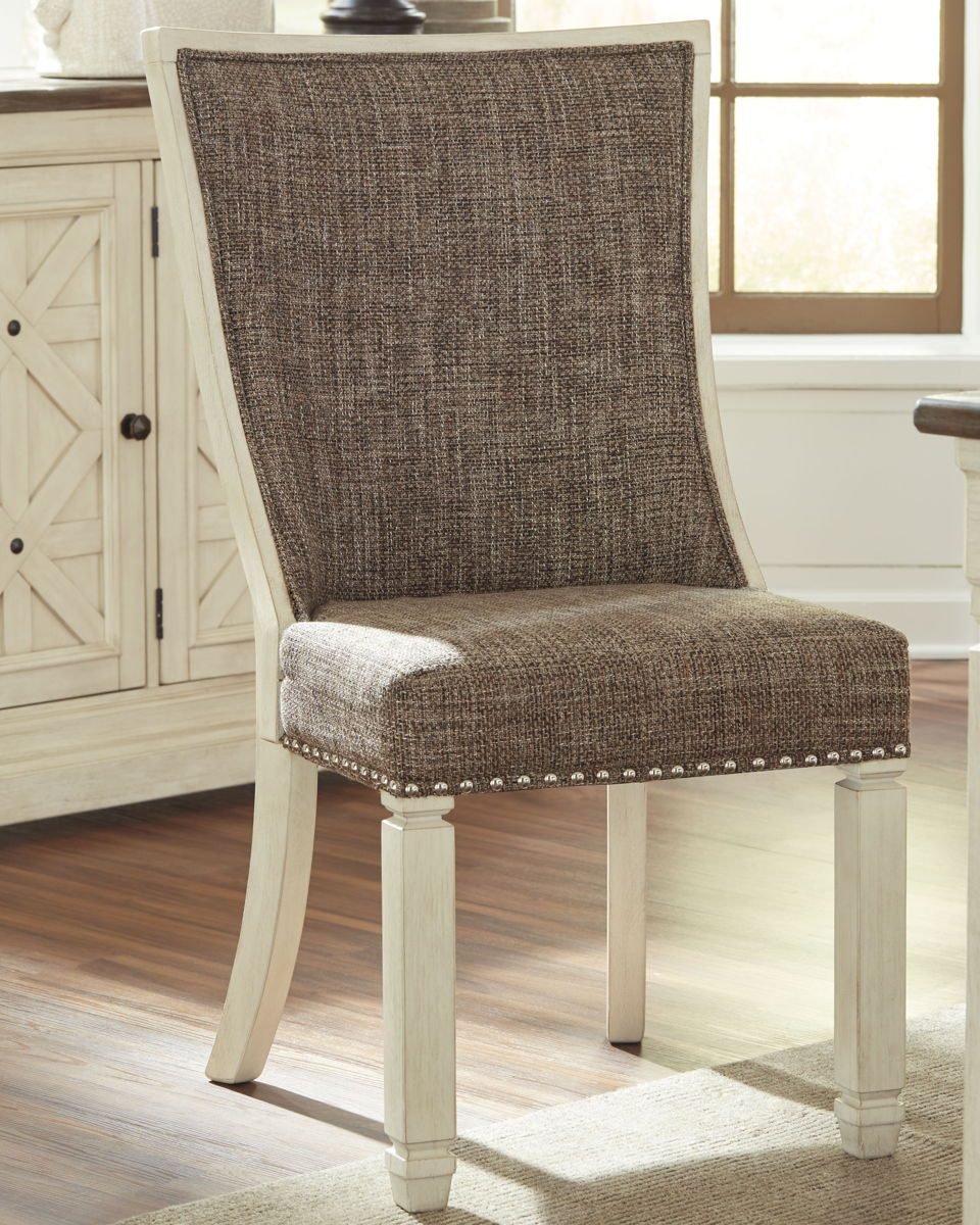 Bolanburg - Dining UPH Side Chair (Set of 2) - Lattice Back - Brown / Beige - Image 3