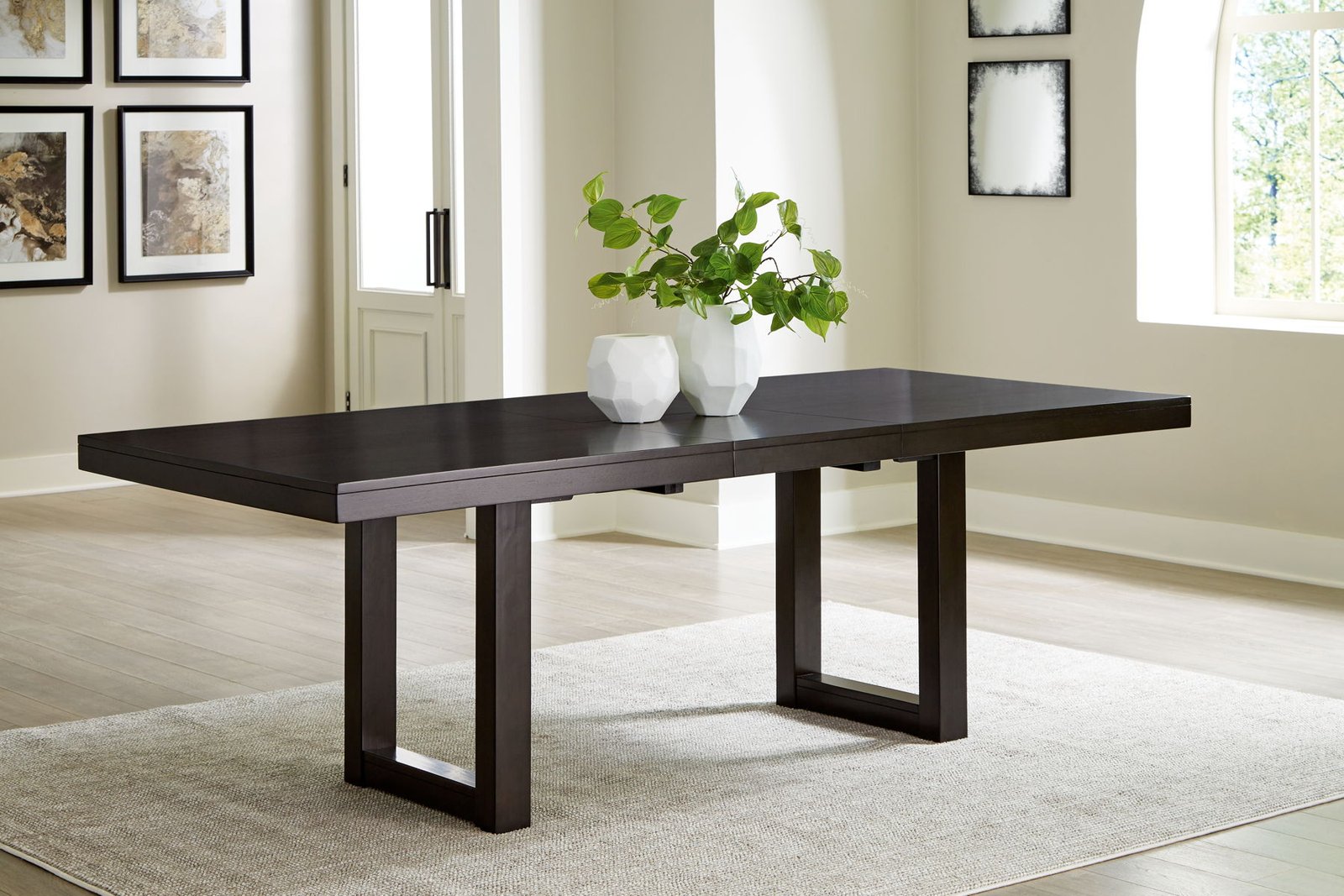 Neymorton - Rectangular Dining Room Butterfly Extension Table - Dark Grayish Brown - Image 2
