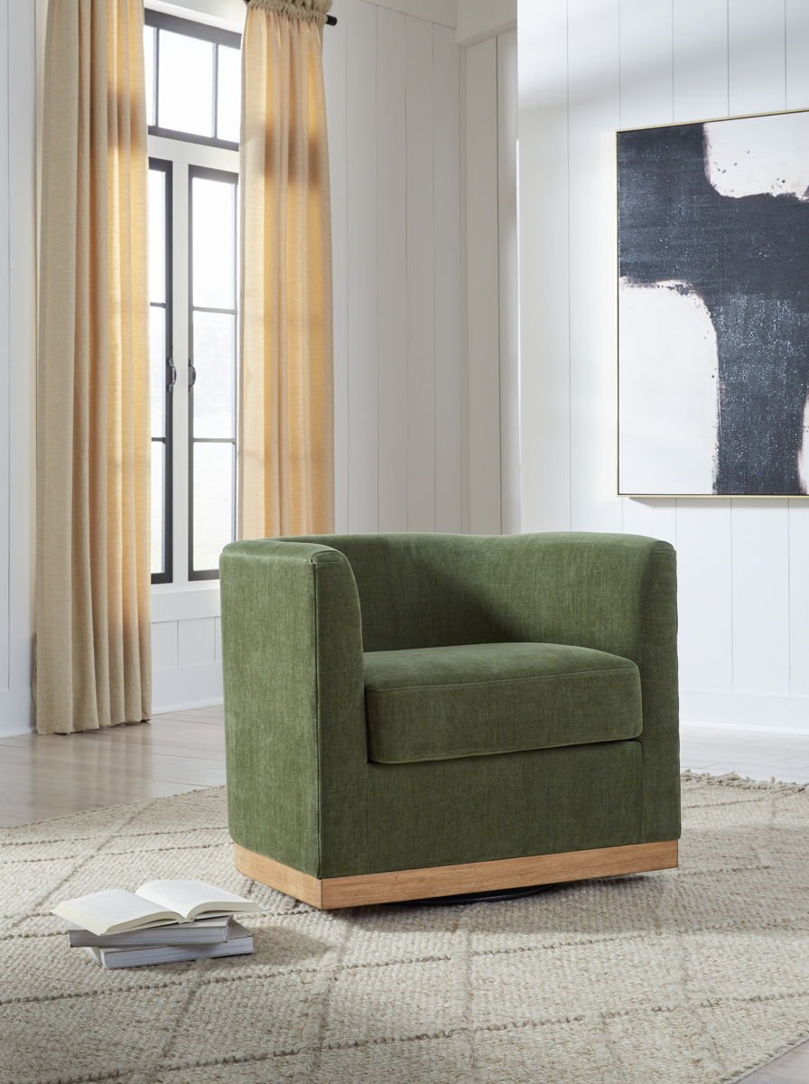 Jersonlow - Swivel Chair - Forest Green - Image 4
