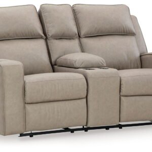 Lavenhorne - Dbl Rec Loveseat W/Console - Pebble