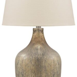 Mari - Glass Table Lamp - Gray / Gold Finish