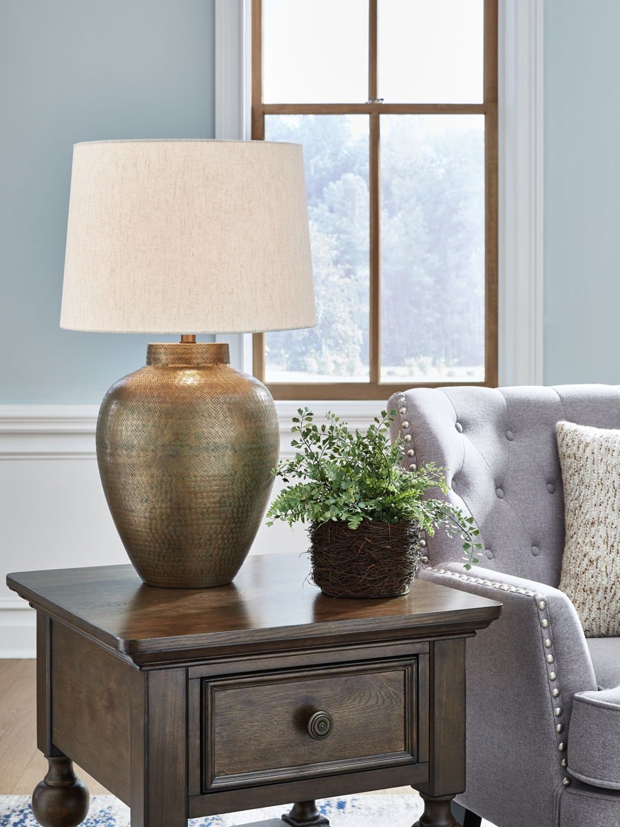 Madney - Metal Table Lamp - Antique Gold Finish - Image 3
