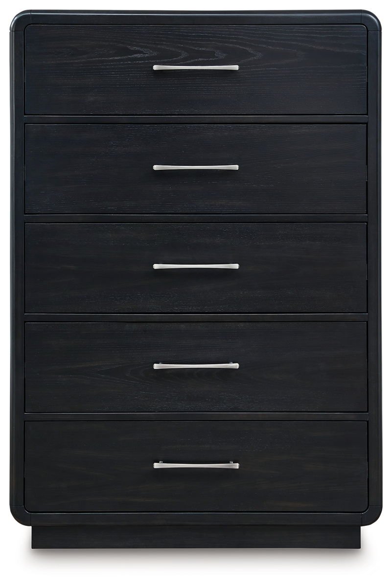Rowanbeck - Five Drawer Chest - Black - Image 4