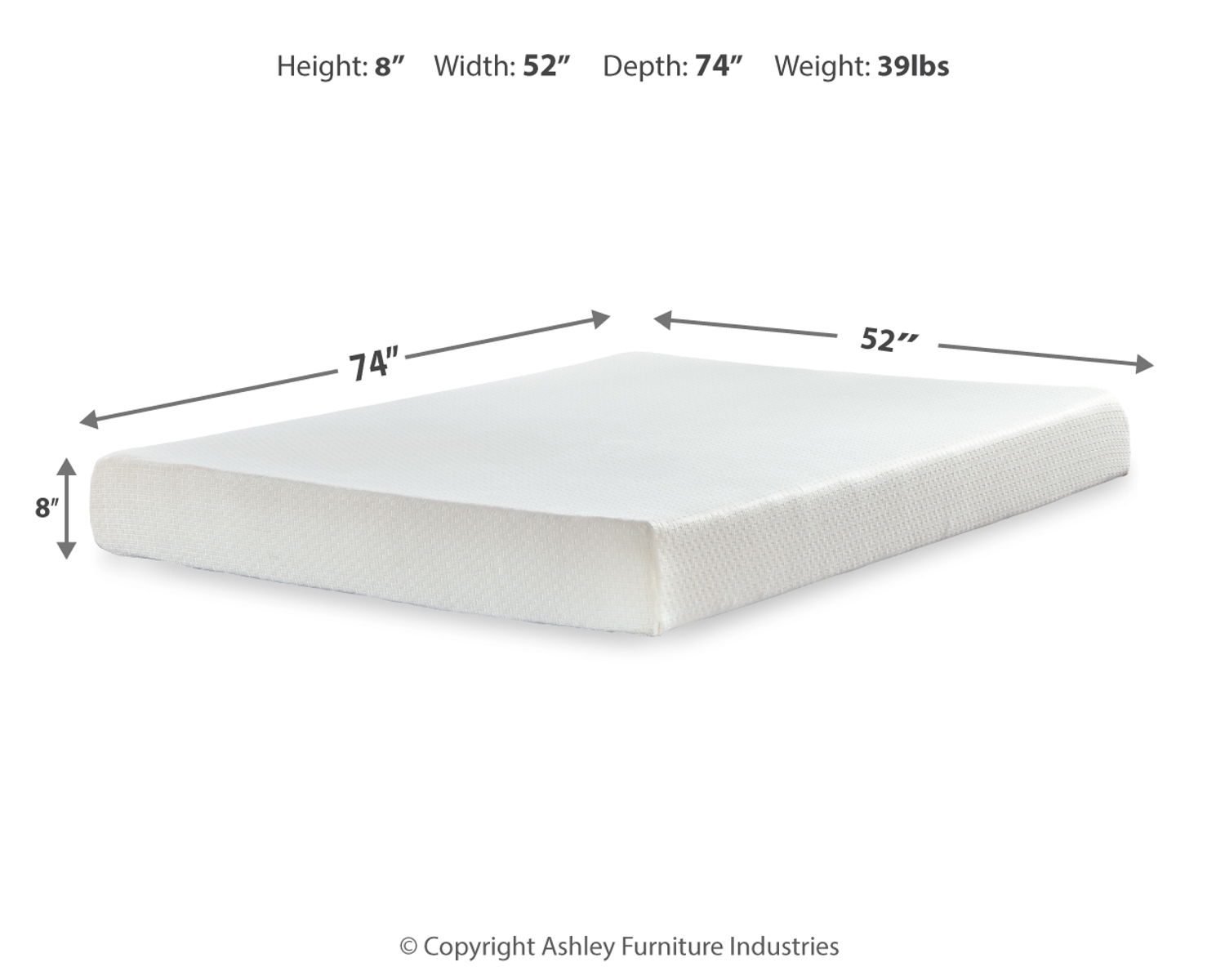 Chime 8 Inch Memory Foam - Medium Memory Foam Mattress - Image 3
