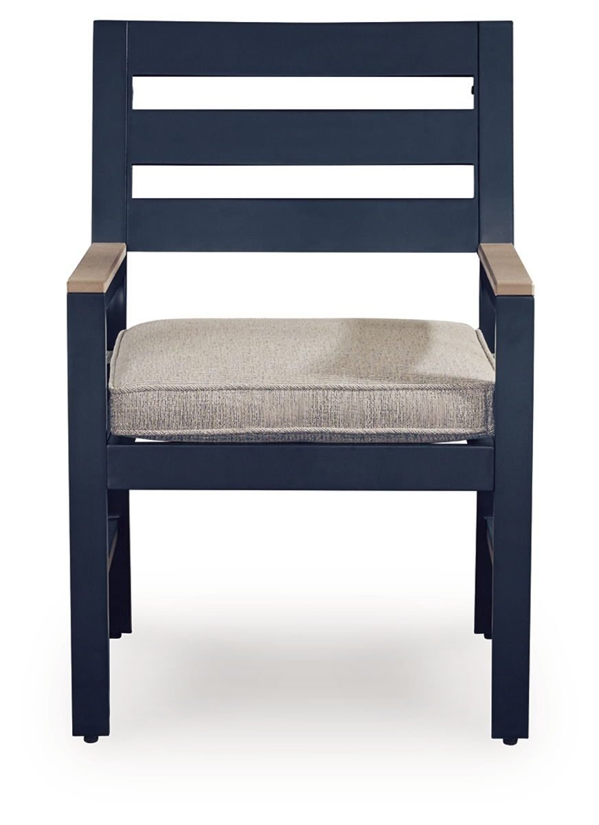 East Beach - Arm Chair With Cushion (Set of 2) - Blue - Image 2