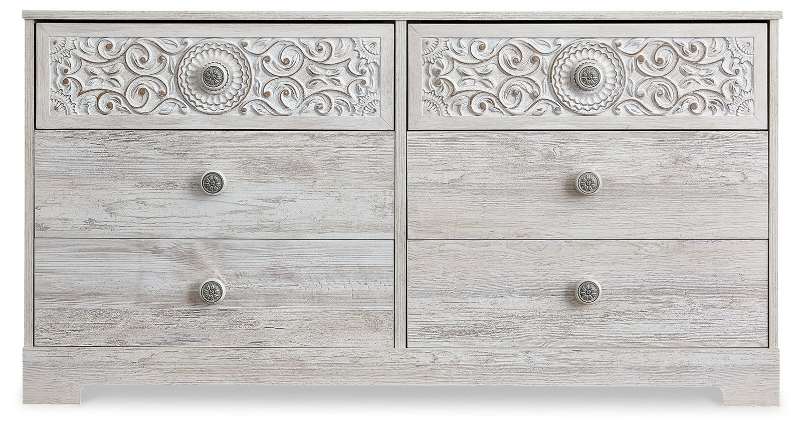 Paxberry - Six Drawer Dresser - Weatherworn - Whitewash - Image 4