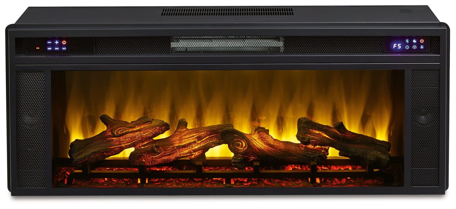 Entertainment Accessories - Fireplace Insert - Rectangular - Black - Image 4