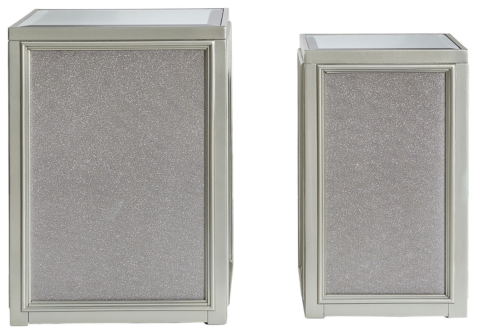 Traleena - Nesting End Tables (Set of 2) - Silver Finish - Image 3