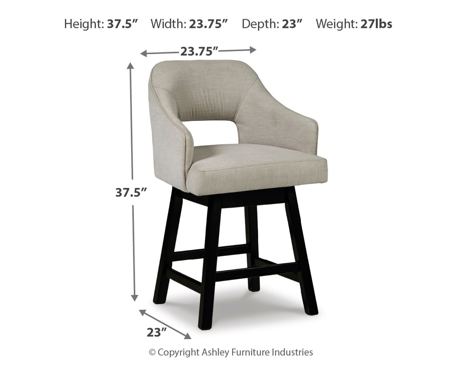 Tallenger - Upholstered Swivel Barstool (Set of 2) - Image 5