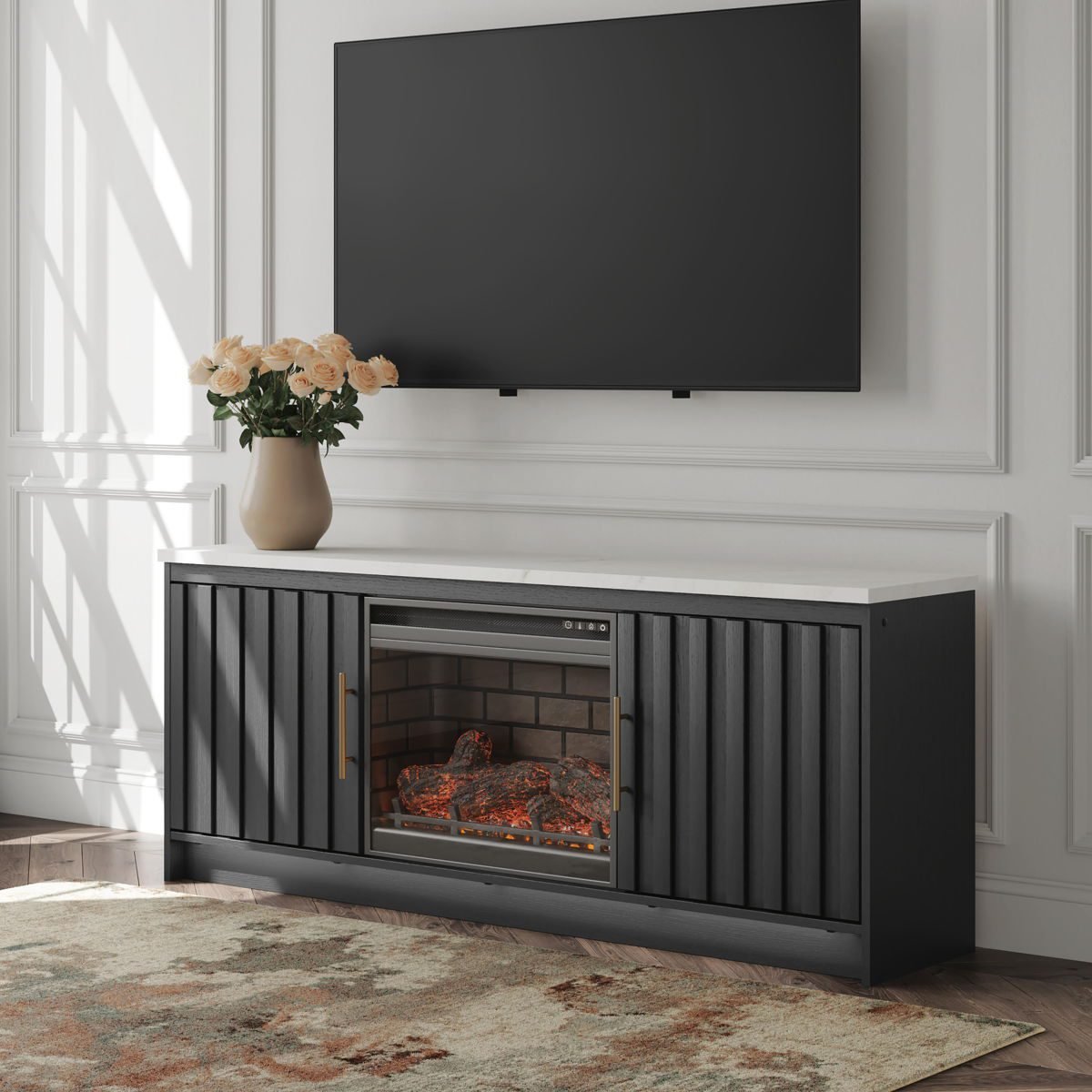 Cadmori - TV Stand With Fireplace Option - Image 9