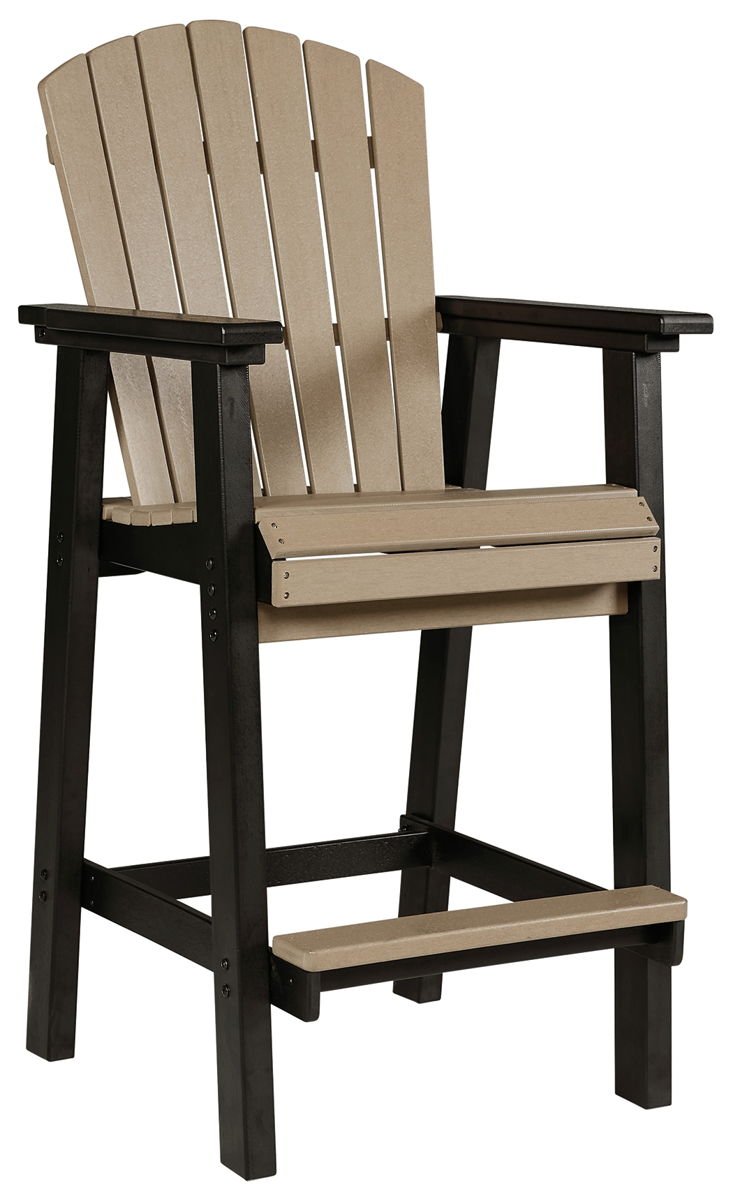 Fairen Trail - Tall Barstool (Set of 2) - Black / Driftwood - Image 2