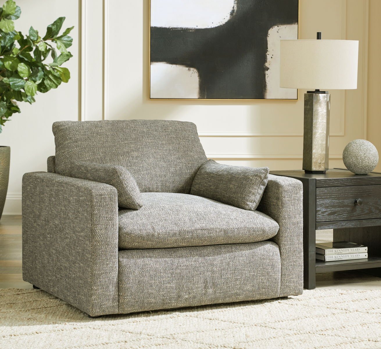 Dramatic - Chair and a Half - Granite - Image 2