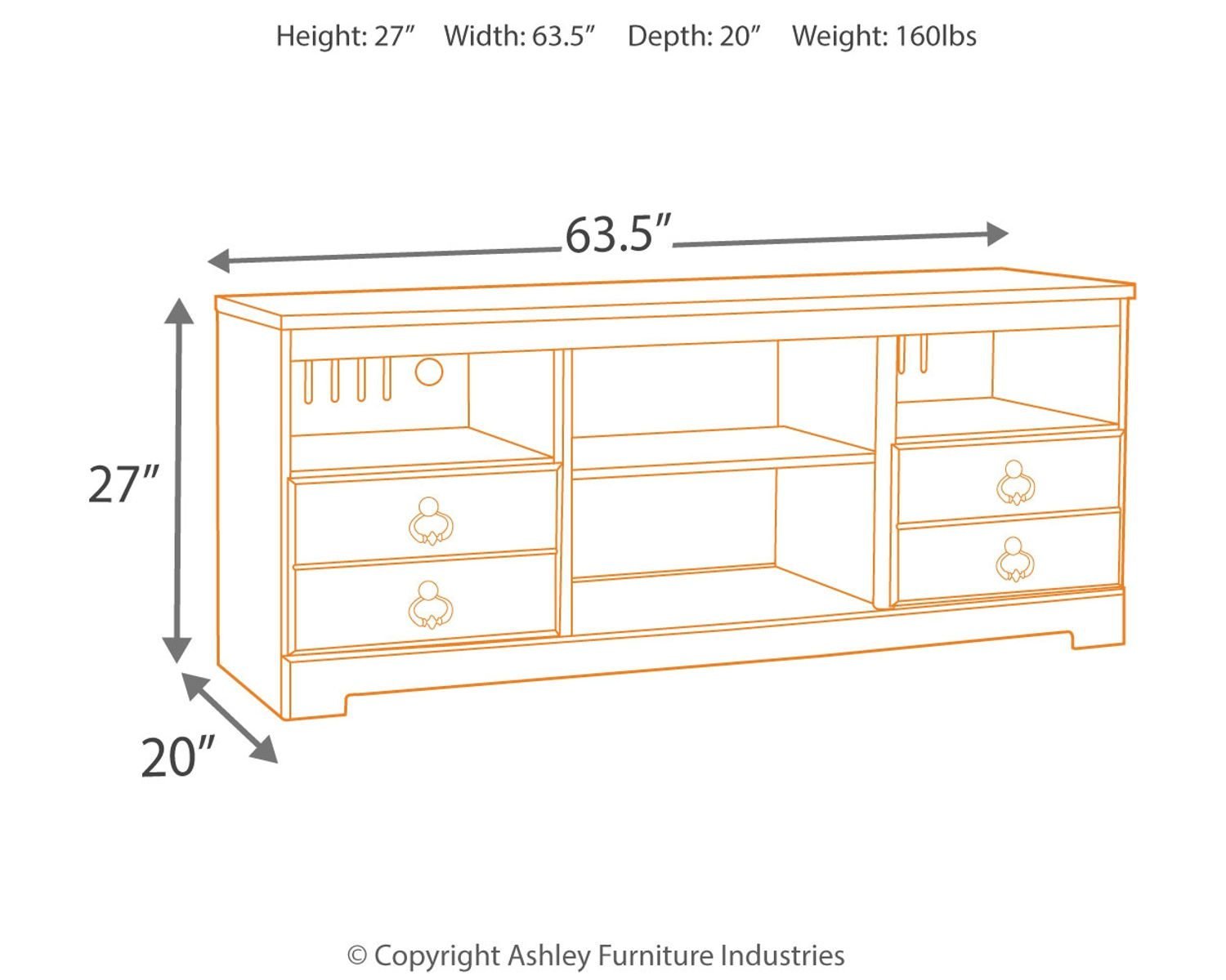 Willowton - TV Stand With Fireplace Option - Image 7