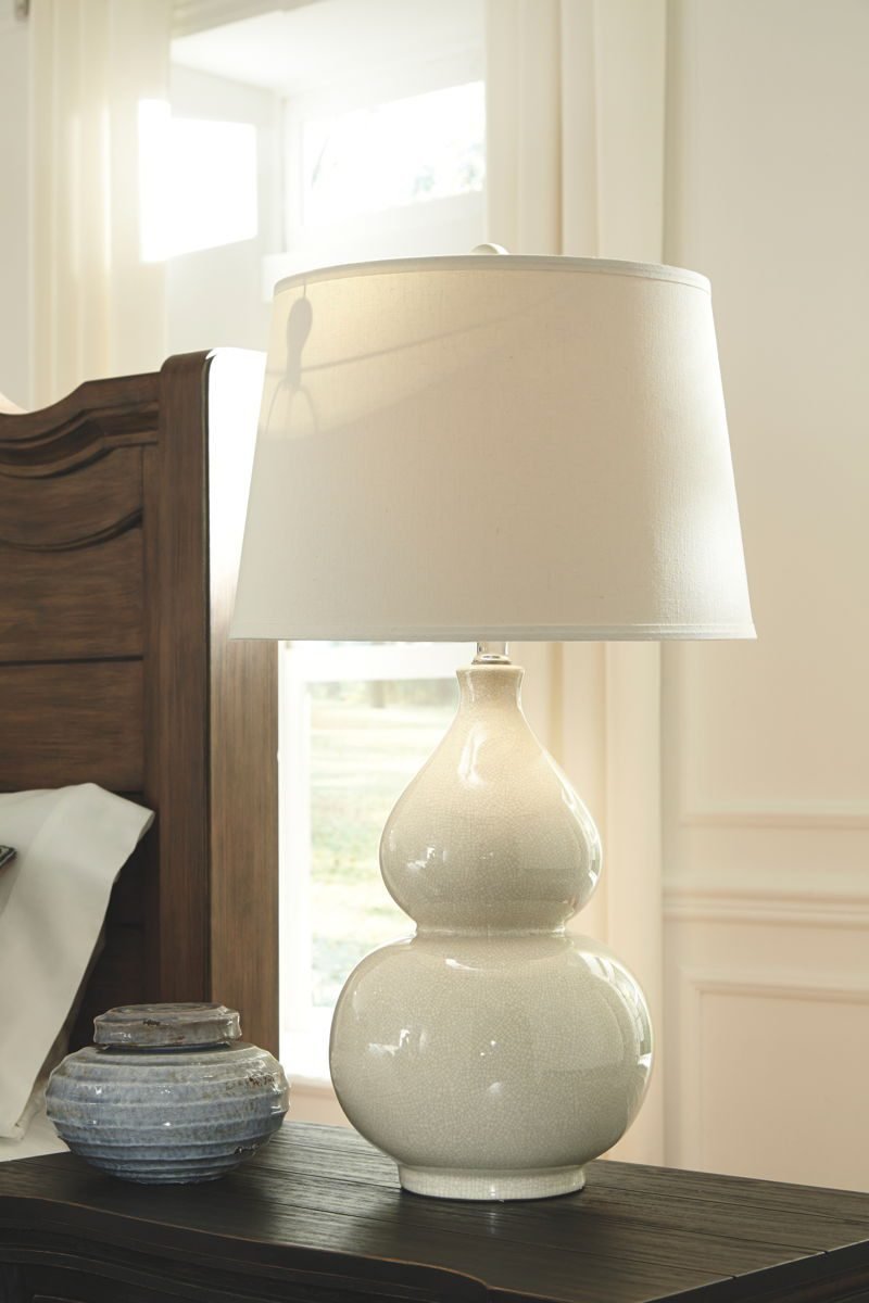 Saffi - Ceramic Table Lamp - Cream - Image 2
