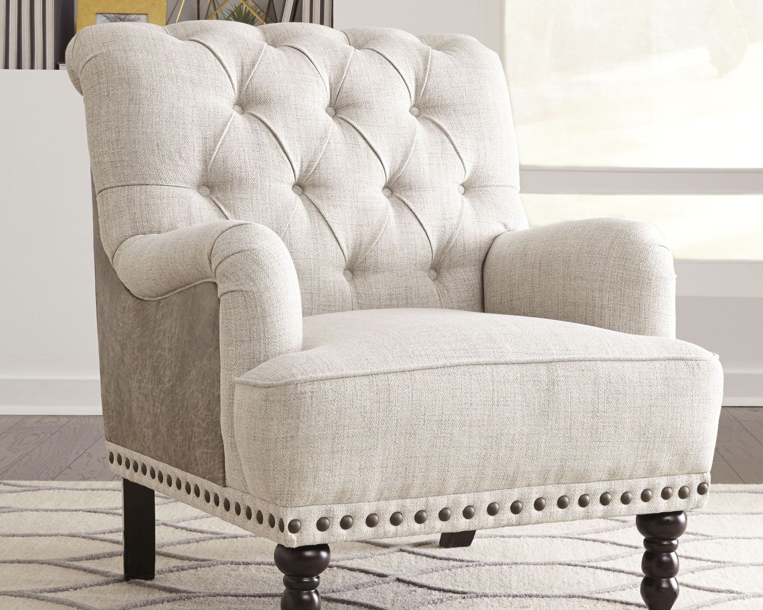 Tartonelle - Accent Chair - Ivory / Taupe - Image 4