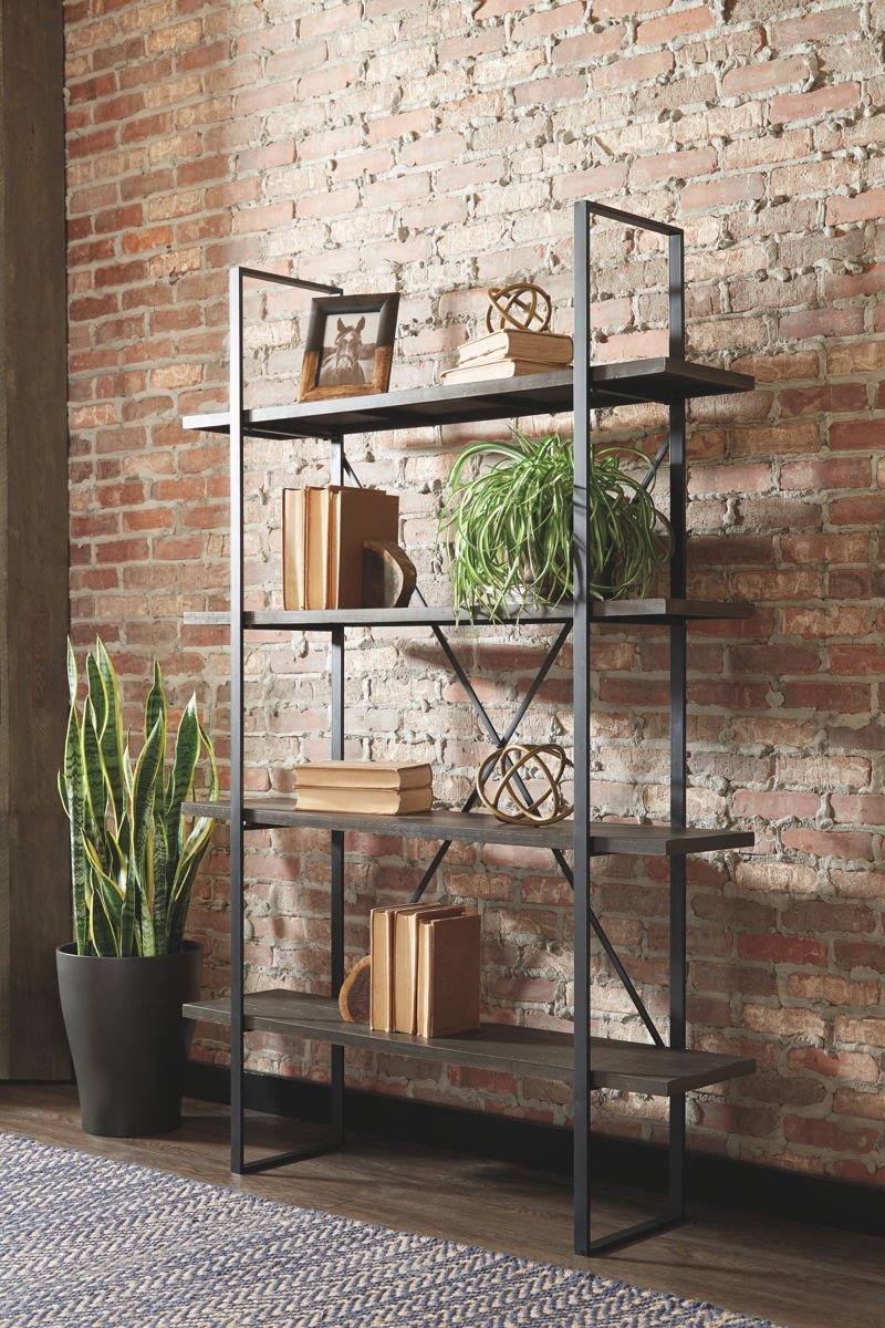 Gilesgrove - Bookcase - Black / Gray - Image 4