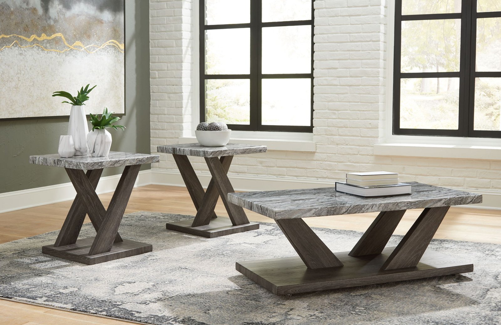 Bensonale - Occasional Table Set (Set of 3) - Brown / Gray - Image 4