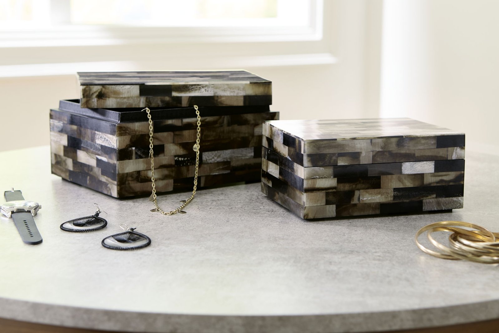 Ellford - Box Set (Set of 2) - Black / Brown / Cream - Image 4