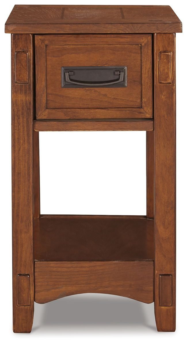 Breegin - Chair Side End Table - 1 Drawer - Brown - Image 3