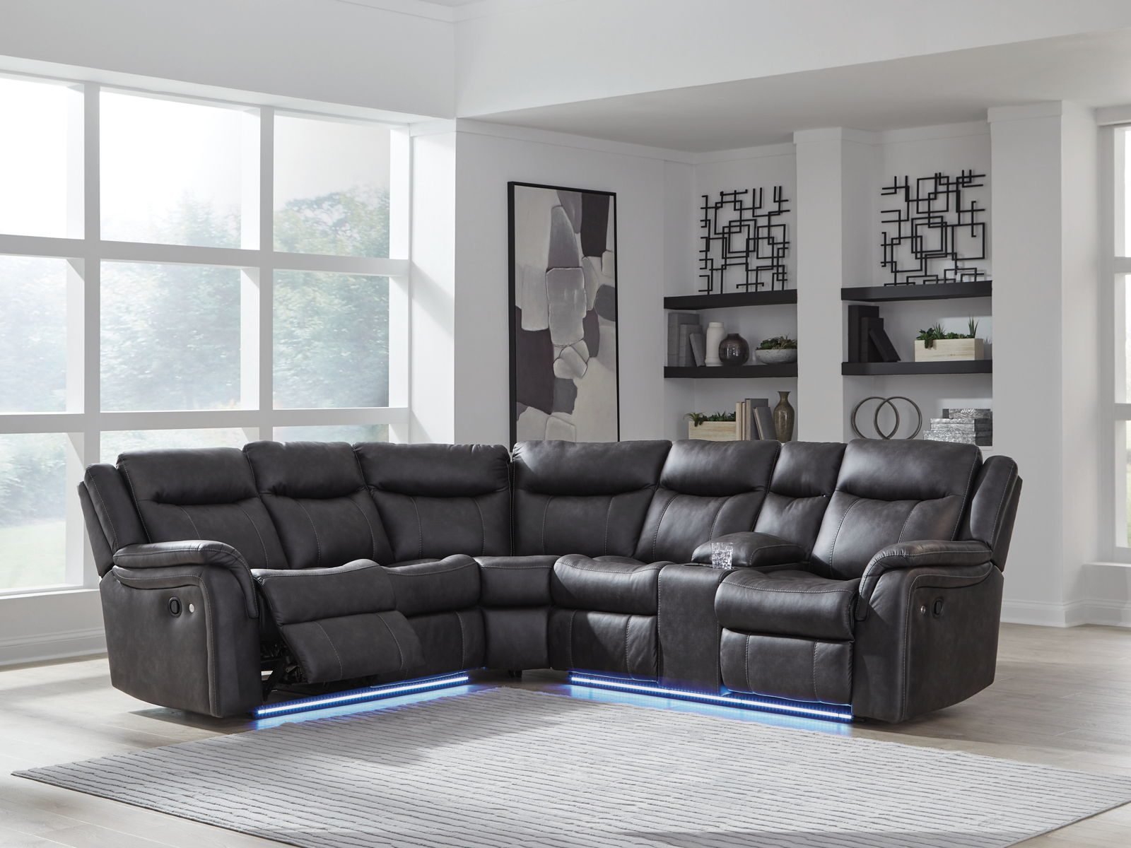 Sultan Meadow - 2-Piece Reclining Sectional - Carbon - Image 4