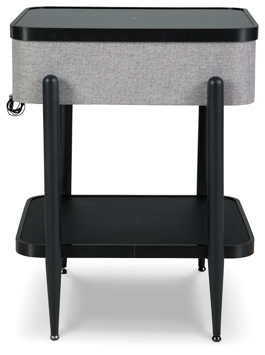 Jorvalee - Accent Table with Speaker - Gray / Black - Image 4