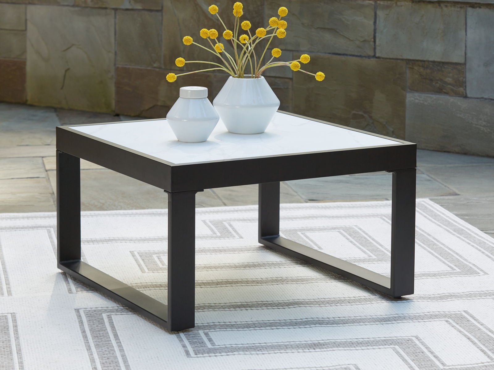 Beachloft - Square Cocktail Table - Black / Gray - Image 2
