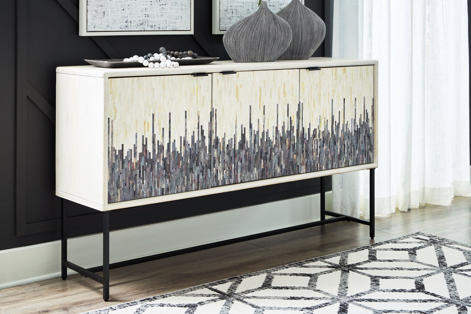 Freyton - Accent Cabinet - White / Gray - Image 2