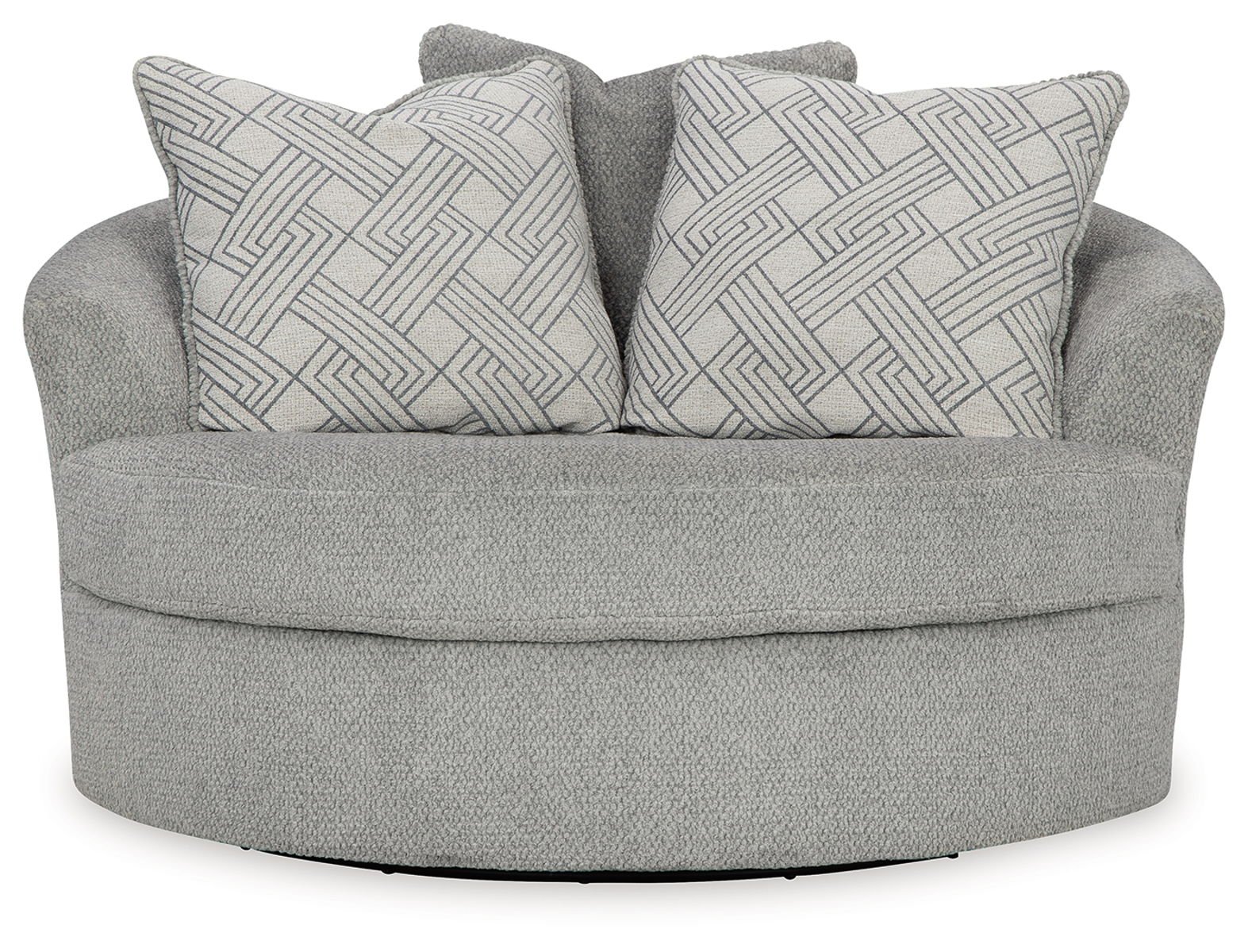 Casselbury - Oversized Swivel Accent Chair - Cement - Image 3