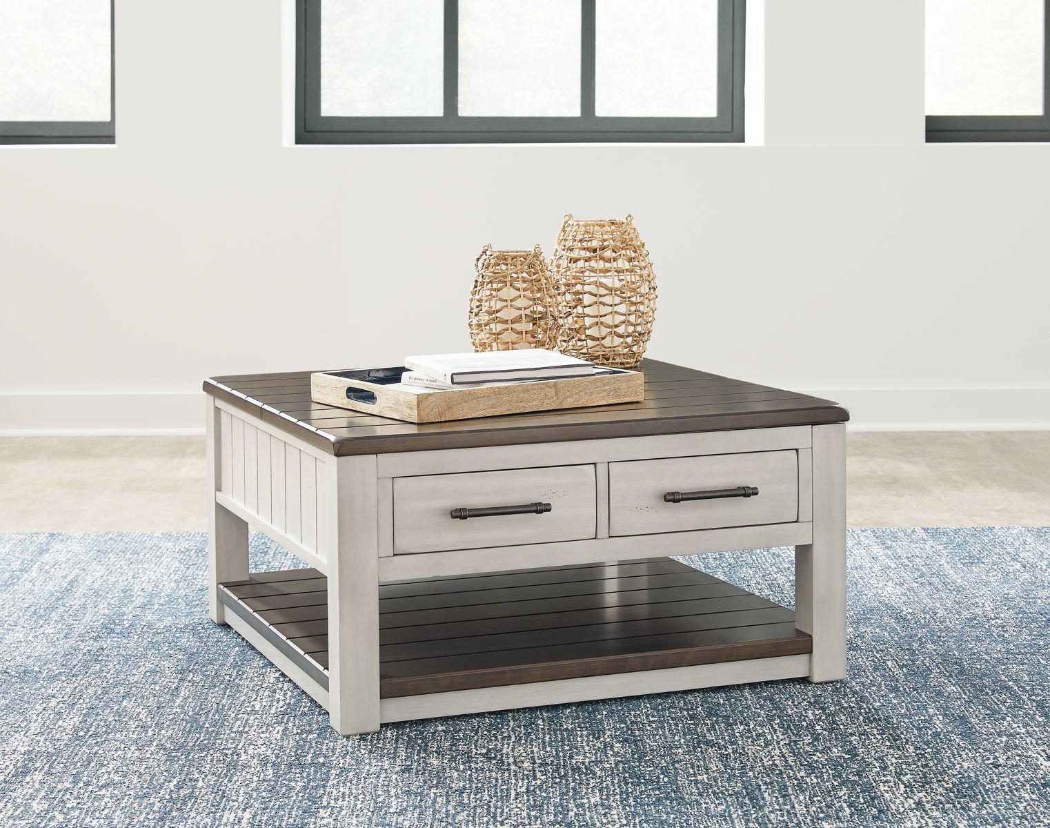 Darborn - Lift Top Cocktail Table - Gray / Brown - Image 3