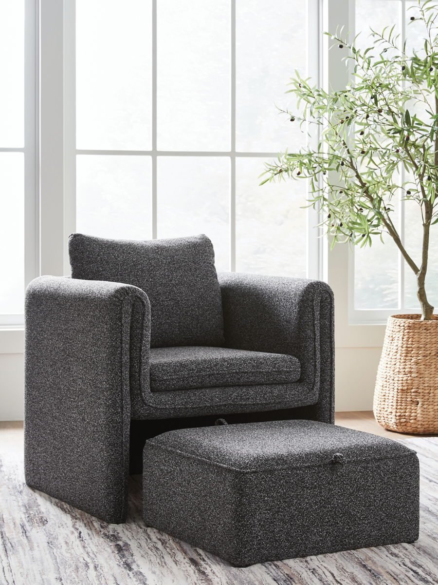 Vreni - Accent Chair - Charcoal / Black - Image 2