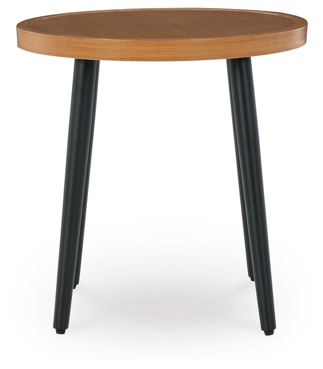Horizon Hall - Round End Table - Two-tone Brown - Image 2