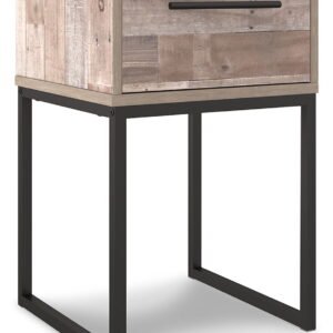 Neilsville - One Drawer Night Stand - Vinyl-Wrapped - Whitewash
