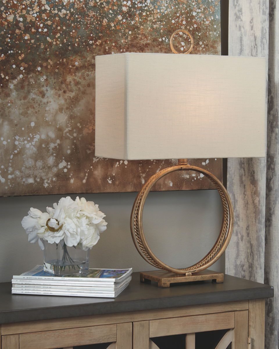Mahala - Metal Table Lamp - Antique Gold Finish - Image 4