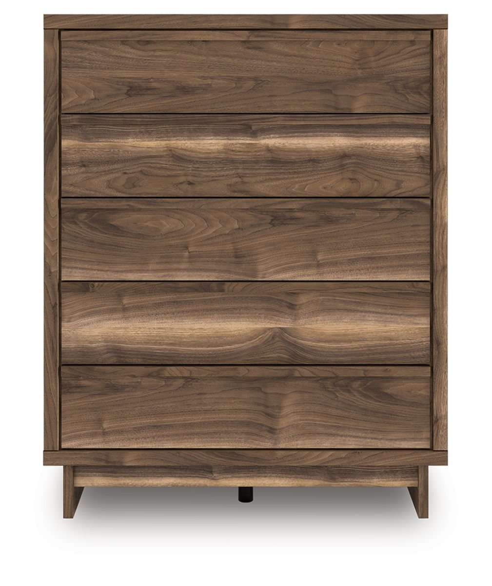 Chirason - Five Drawer Wide Chest - Brown - Image 2