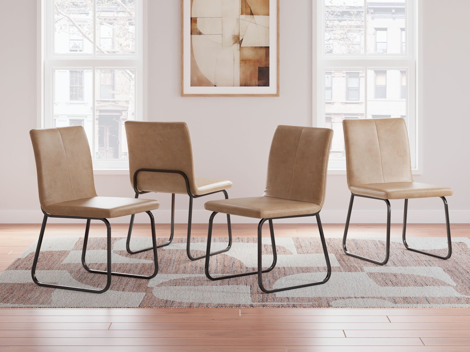 Pharwynn - Dining Upholstered Side Chair (Set of 4) - Toast - Image 2