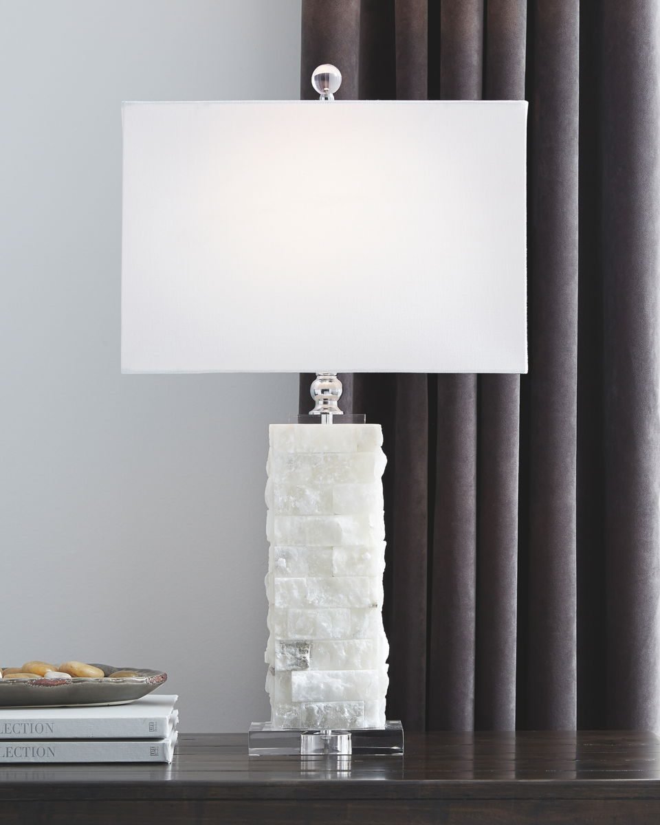 Malise - Alabaster Table Lamp - White - Image 2