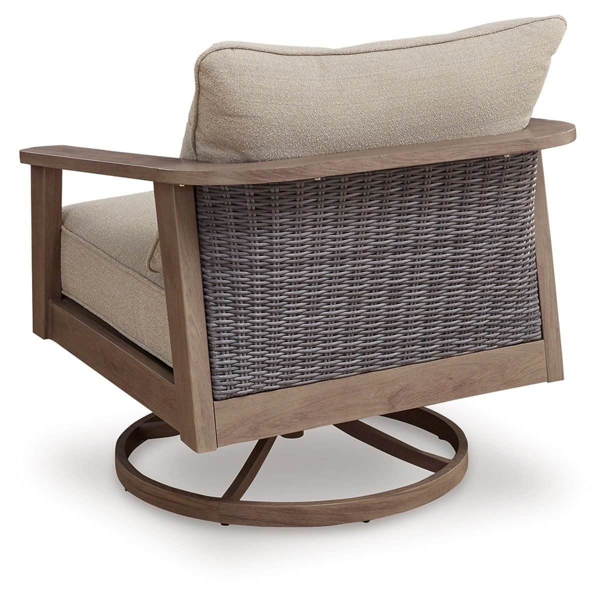 Harmony Headlands - Swivel Lounge With Cushion - Natural / Gray - Image 4