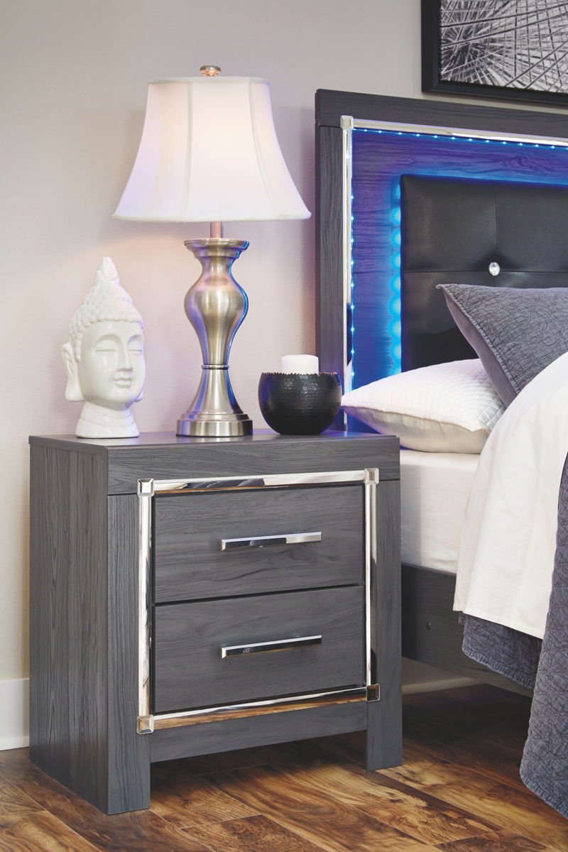 Lodanna - Two Drawer Night Stand - Gray - Image 4