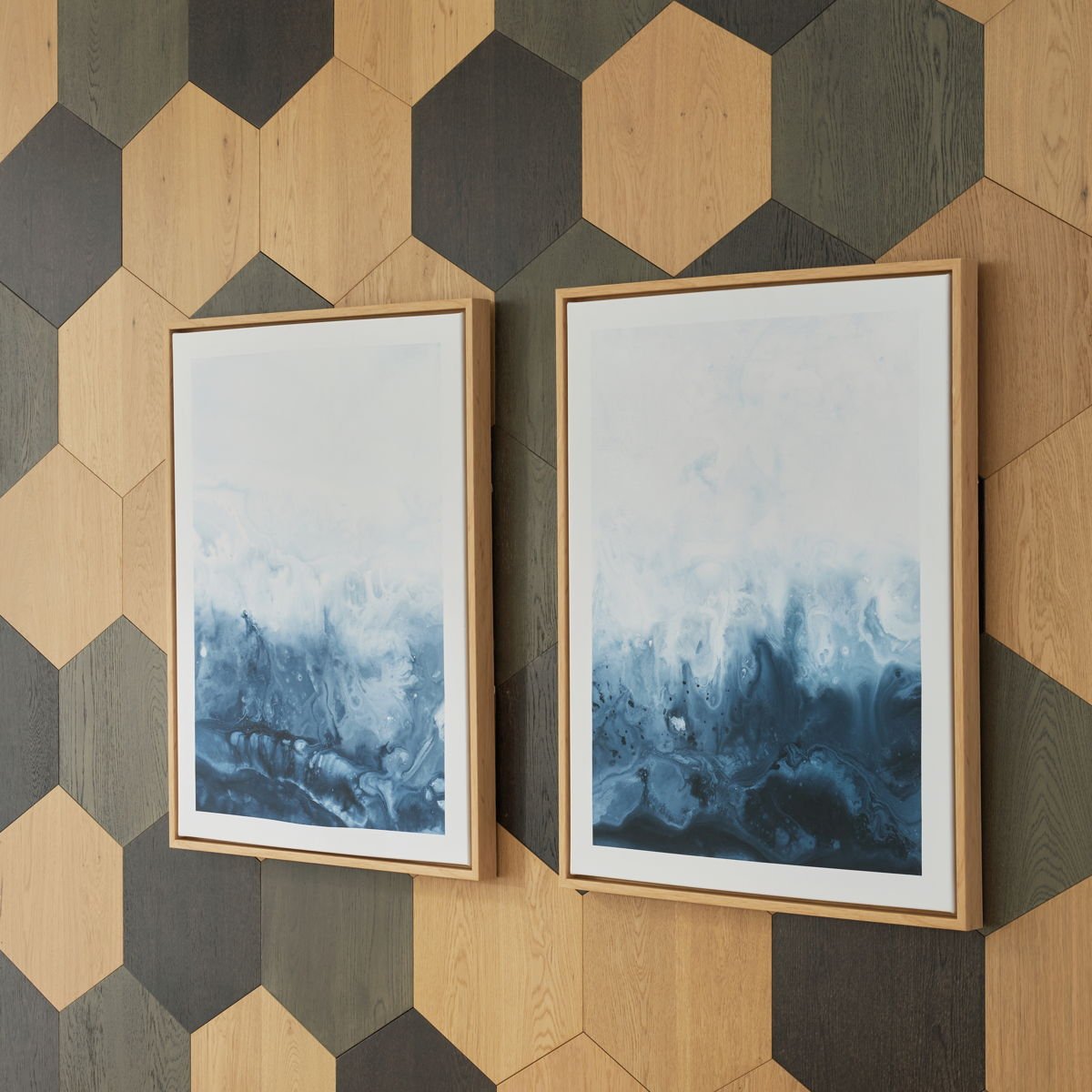 Holport - Wall Art Set (Set of 2) - Blue / White - Image 3