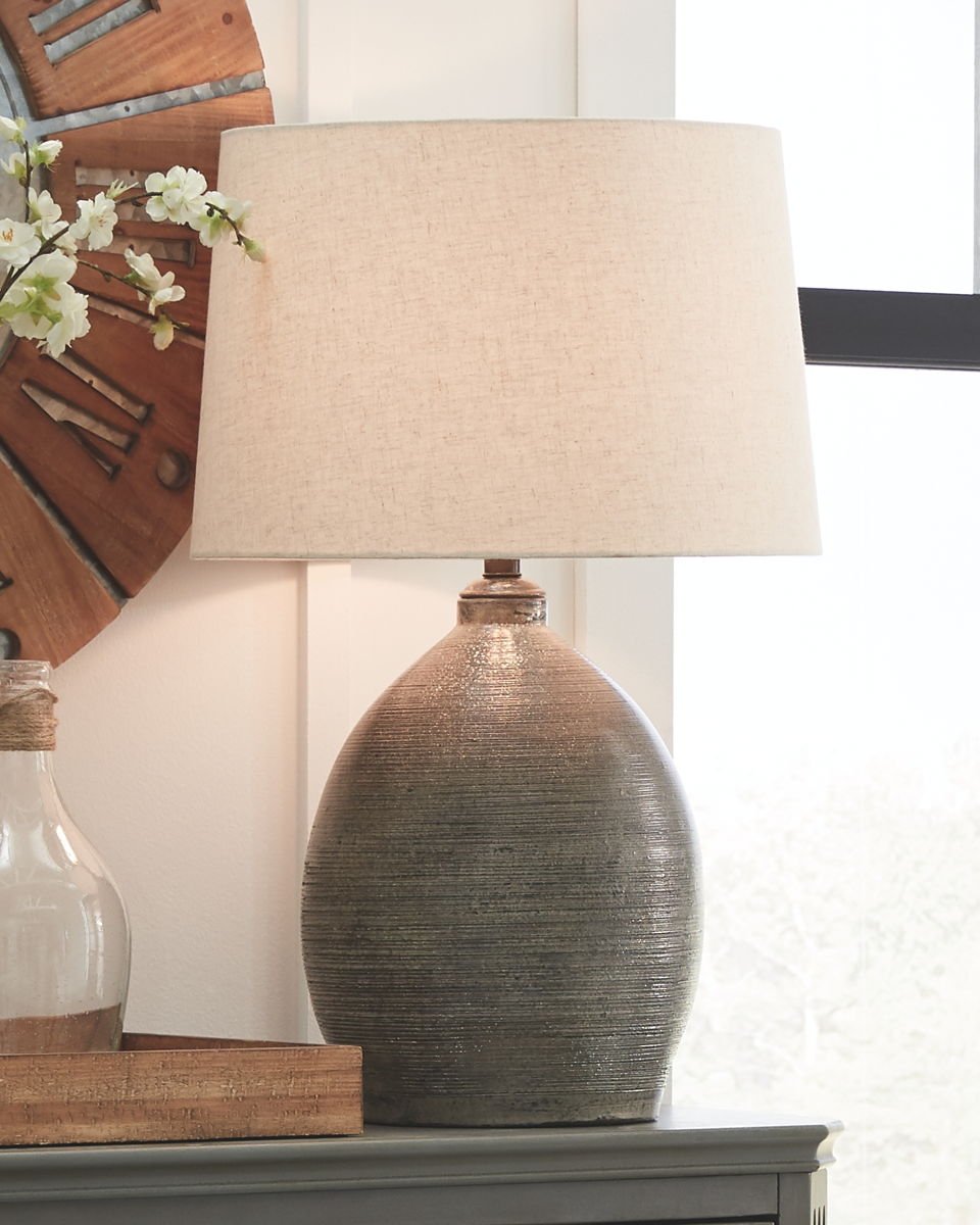 Joyelle - Terracotta Table Lamp - Gray - Image 3