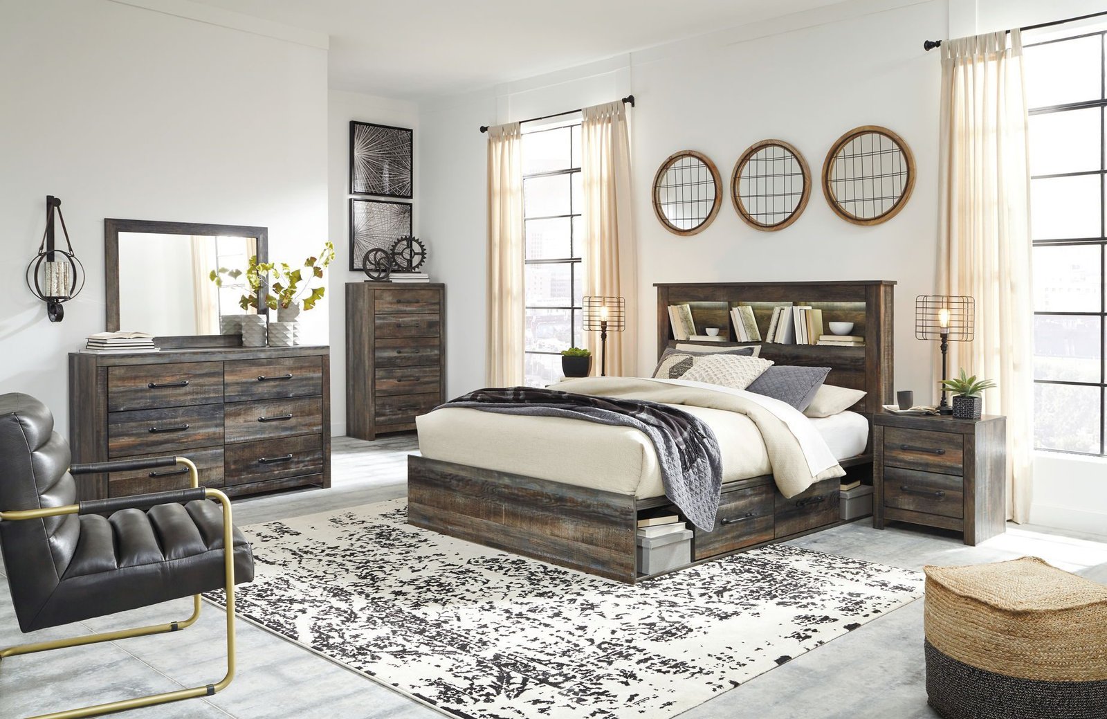 Drystan - Bookcase Bed Set