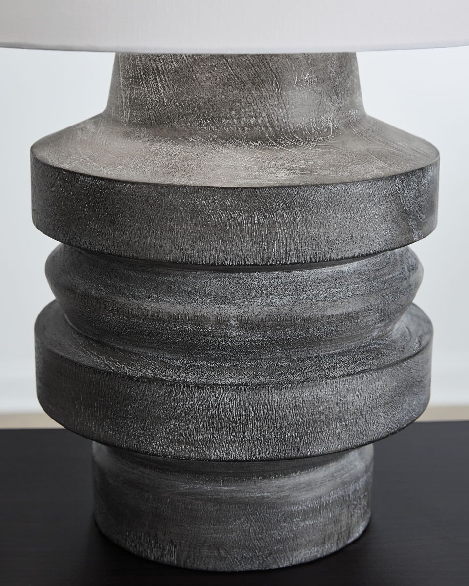 Wahida - Poly Table Lamp - Distressed Black - Image 2