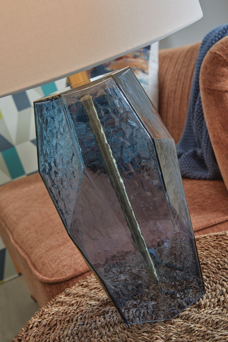 Tallow - Glass Table Lamp - Blue - Image 2