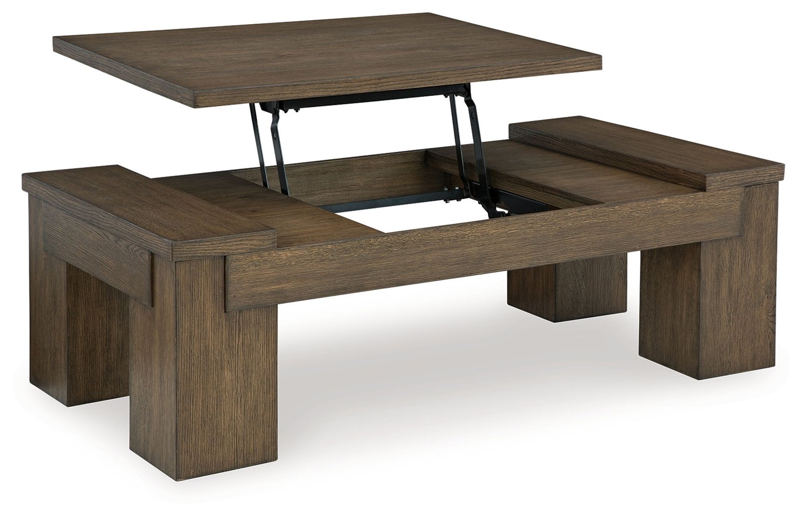Rosswain - Lift Top Cocktail Table - Warm Brown - Image 2